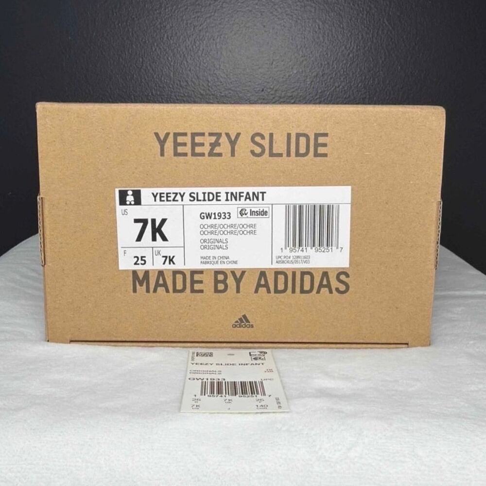 adidas Yeezy Slides Infants 'Ochre' GW1933 | 7K - Picture 2 of 10